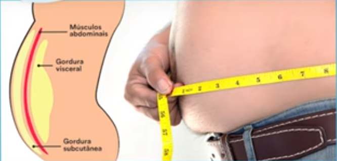 O aumento da circunferência abdominal pode indicar gordura no fígado