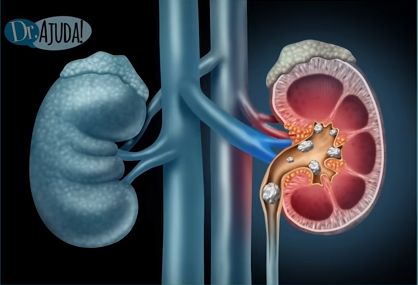 Alguns pacientes podem ter pedra nos rins.