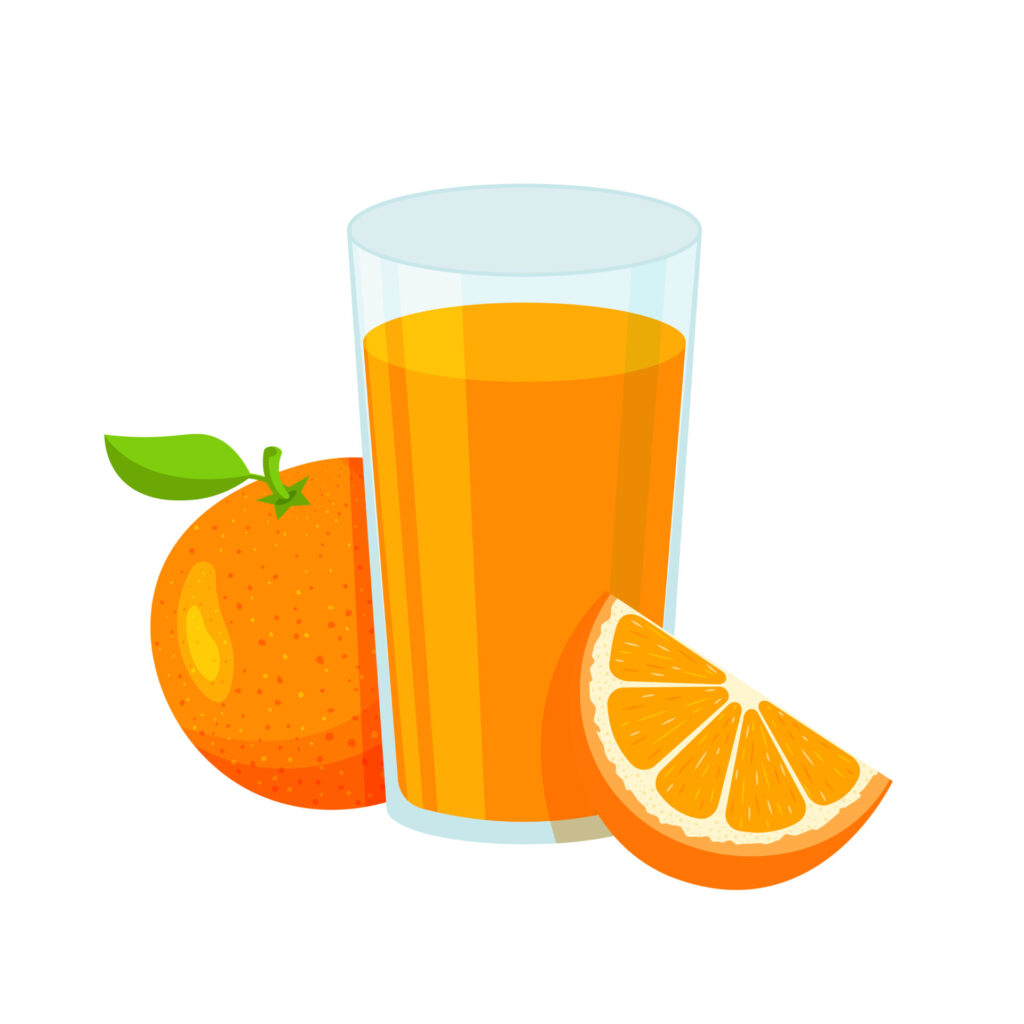 Natural,Orange,Juice,In,A,Glass.,Fresh,Squeezed,Juice,With