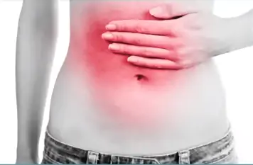 Os problemas abdominais também podem fazer as costas doerem.