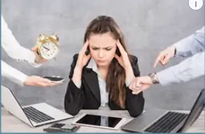 O excesso de trabalho é prejudicial à saúde.